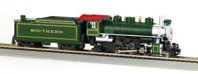 HO Prairie 2-6-2 Steam Locomotive w/Smoke & Tender Southern (Green)