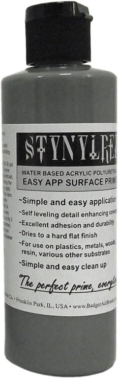 Stynylrez Water Based Acrylic Primer Gray 4oz. Bottle
