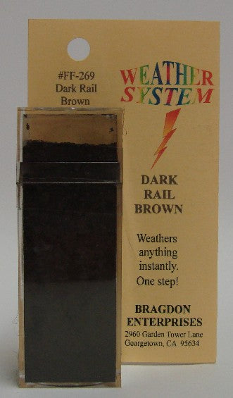 2oz Dark Rail Brown Weathering Powder
