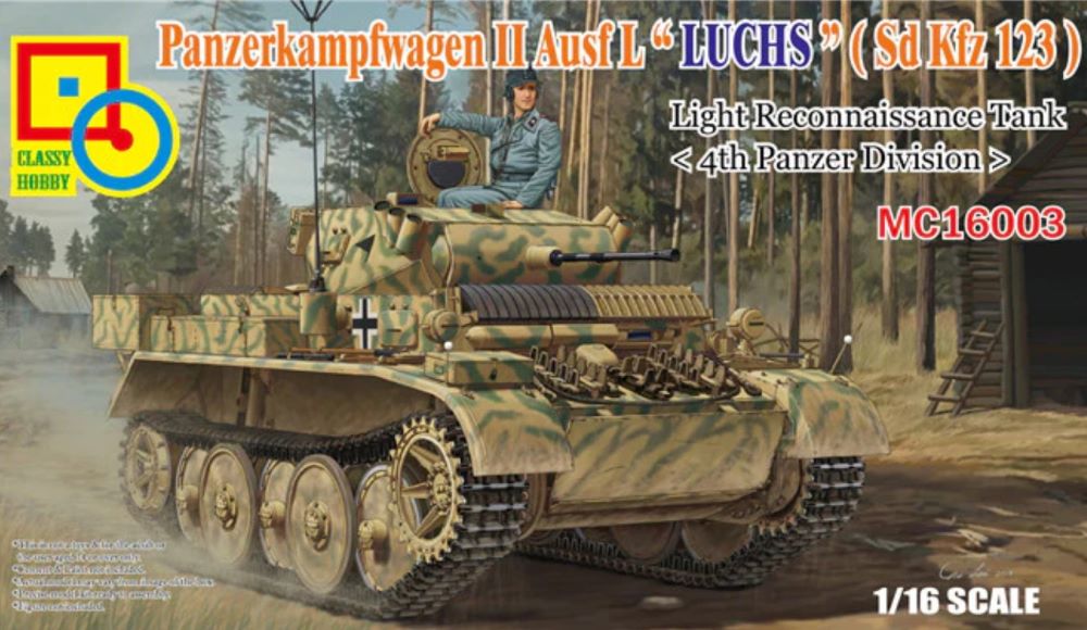 1/16 PzKpfw II Ausf L Luch (SdKfz 123) 4th Pz Division Light Recon Tank