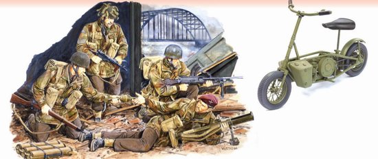 1/35 British Red Devils (4) w/Welbike & Drop Tube Container Arnhem 1944 (Premium Edition)