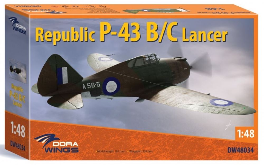 1/48 Republic P43B/C Lancer Recon Version Fighter