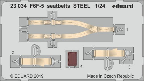 1/24 Aircraft- F6F5 Hellcat Seatbelts Steel for ARX (Painted)