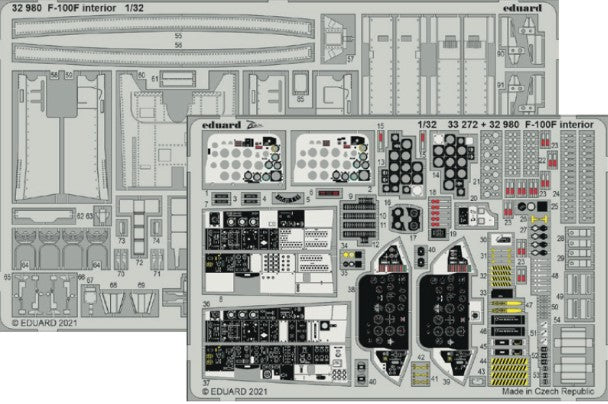 1/32 Aircraft- F100F Interior for TSM (Painted)(D)