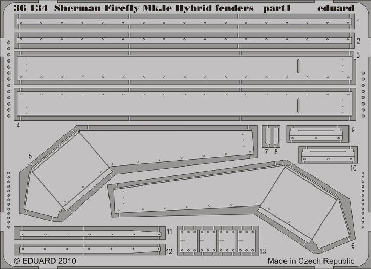 1/35 Armor- Sherman Firefly Mk Ic Hybrid Fenders for DML(D)