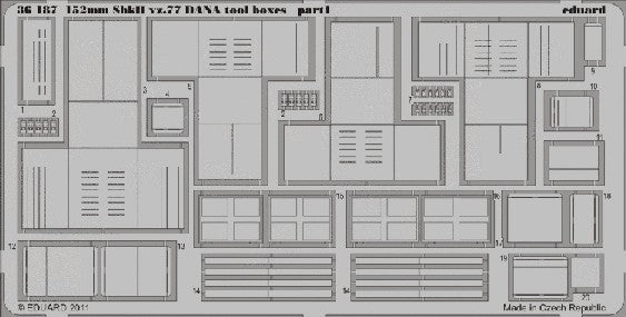 1/35 Armor- 152mm ShkH vz 77 Dana Tool Boxes for HBO(D)