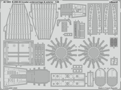 1/48 Aircraft- B26B50 Invader Undercarriage & Exterior for ICM(D)