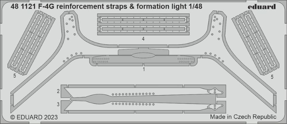 1/48 Aircraft- F4G Reinforcement Straps & Formation Lights for MGK