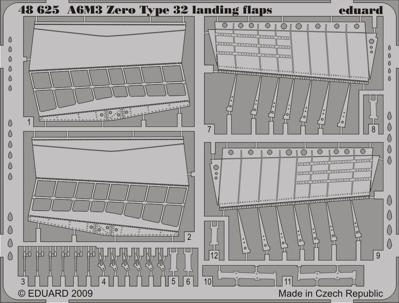 1/48 Aircraft- A6M3 Zero Type 32 Landing Flaps for HSG (D)