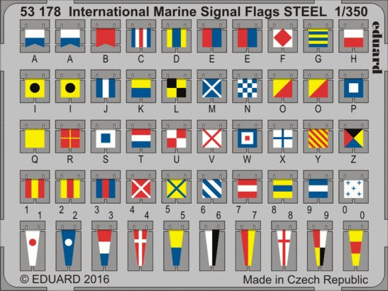 1/350 Ship- International Marine Signal Flags Steel (Painted)