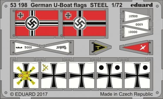 1/72 Ship- German U-Boat Flags Steel (Painted)