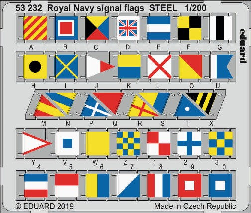 1/200 Ship- Royal Navy Signal Flags Steel (Painted) (D)