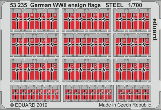 1/700 Ship- WWII German Ensign Flags Steel (Painted)
