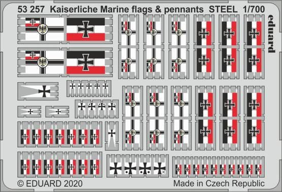 1/700 Ship- Kaiserlische Marine Flags & Pennants Steel (Painted)