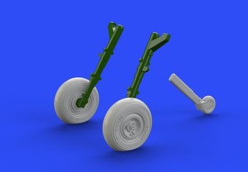 1/72 Aircraft- Spitfire Mk IX Wheels 4-Spoke Smooth Tire for EDU (Decals & Resin) (D)