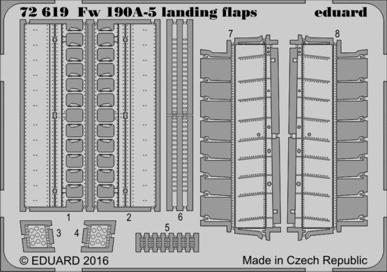 1/72 Aircraft- Fw190A5 Landing Flaps for EDU (D)