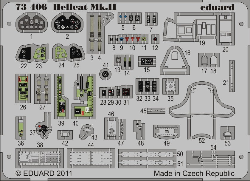 1/72 Aircraft- Hellcat Mk II for EDU (Painted Self Adhesive)(D)