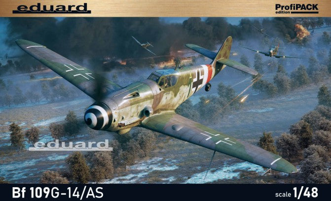 1/48 Messerschmitt Bf109G14/AS German Fighter (Profi-Pack Plastic Kit)
