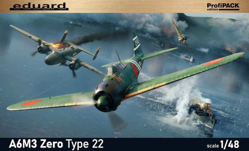 1/48 WWII A6M3 Zero Type 22 IJN Fighter (Profi-Pack Plastic Kit)