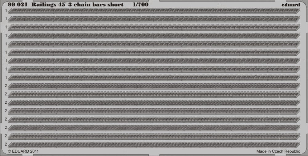 1/700 Ship- Railings 45' 3 Chain Bars Short(D)