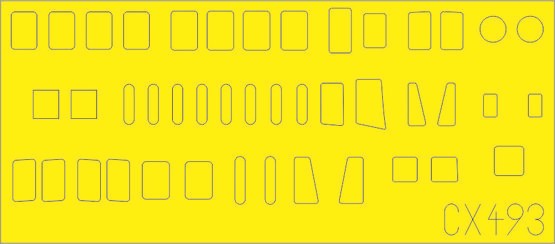 1/72 Mask Aircraft- H8K2 Emily Fuselage Windows for HSG