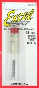 .0045" (.369mm) Steel Twist Drill (12/Vial)