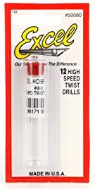 .0035" (.343mm) Steel Twist Drill (12/Vial)