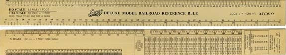12" Aluminum N, HO, O, G Scale Model Railroad Ruler
