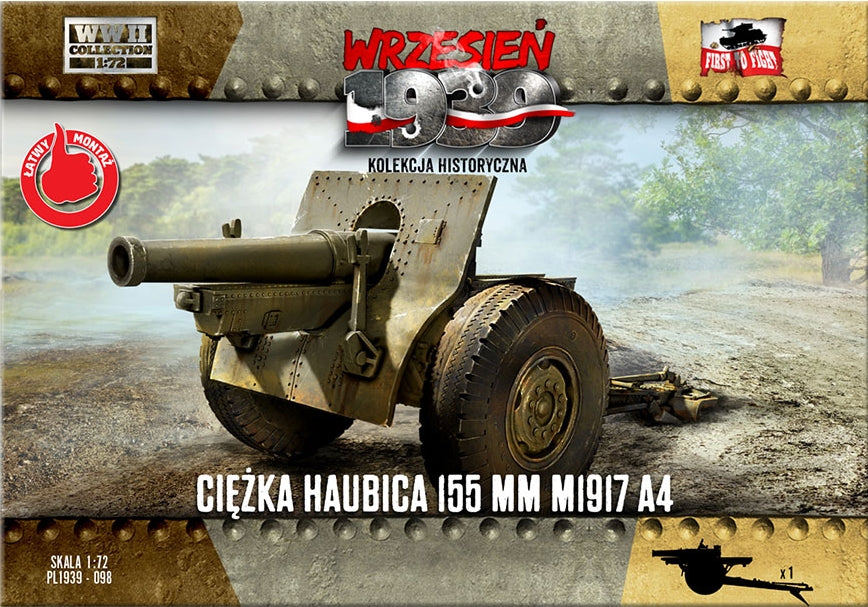 1/72 WWII 155mm M1917 A4 Heavy Howitzer