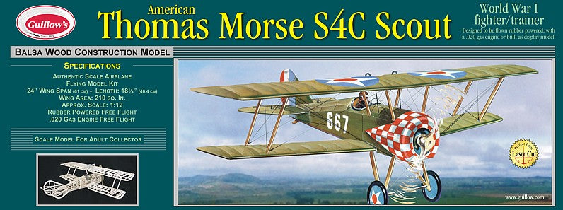 24" Wingspan Thomas Morse Scout Laser Cut Kit