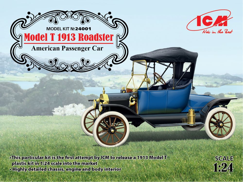 1/24 American Model T 1913 Roadster Passenger Car