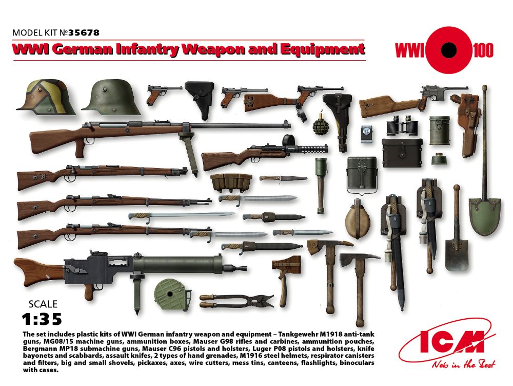 1/35 WWI German Infantry Weapon & Equipment
