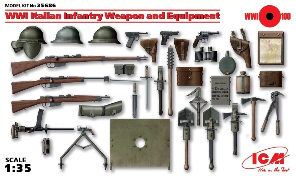 1/35 WWI Italian Infantry Weapons & Equipment
