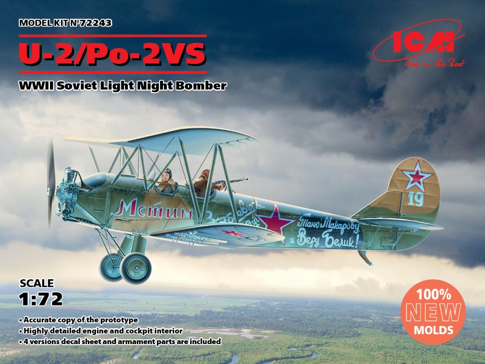 1/72 WWII Soviet U2/Po2VS Light Night Bomber