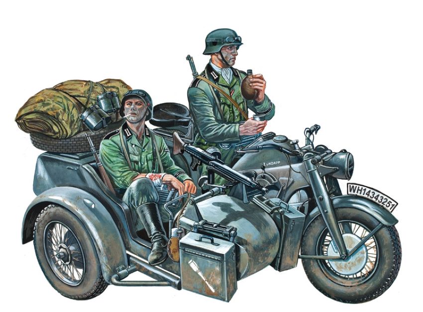 1/35 Zundapp KS750 Motorcycle w/Sidecar & Crew