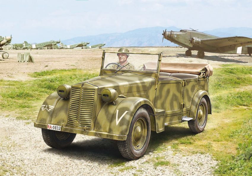 1/35 Fiat 508CM Coloniale Military Car w/2 Crew