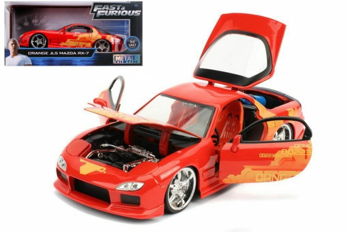 1/24 Fast & Furious Orange JLS Mazda RX7 Car