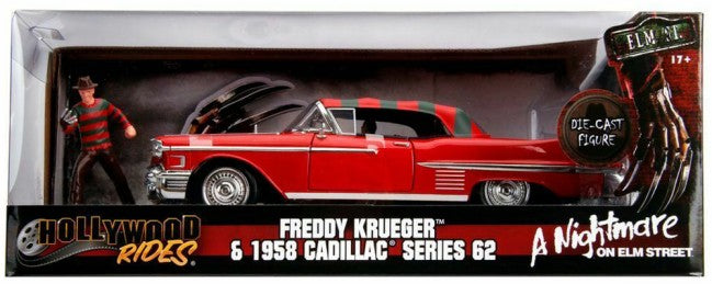 1/24 Nightmare On Elm Street 1958 Cadillac Series 62 Car w/Freddy Krueger Figure