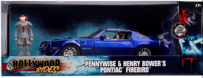1/24 IT Chapter 2 1977 Pontiac Firebird Car w/Pennywise & Henry Bower Figures