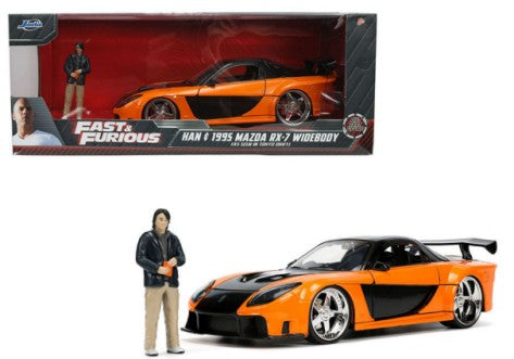 1/24 Fast & Furious 1997 Mazda RX7 Veilside Car w/Han Figure