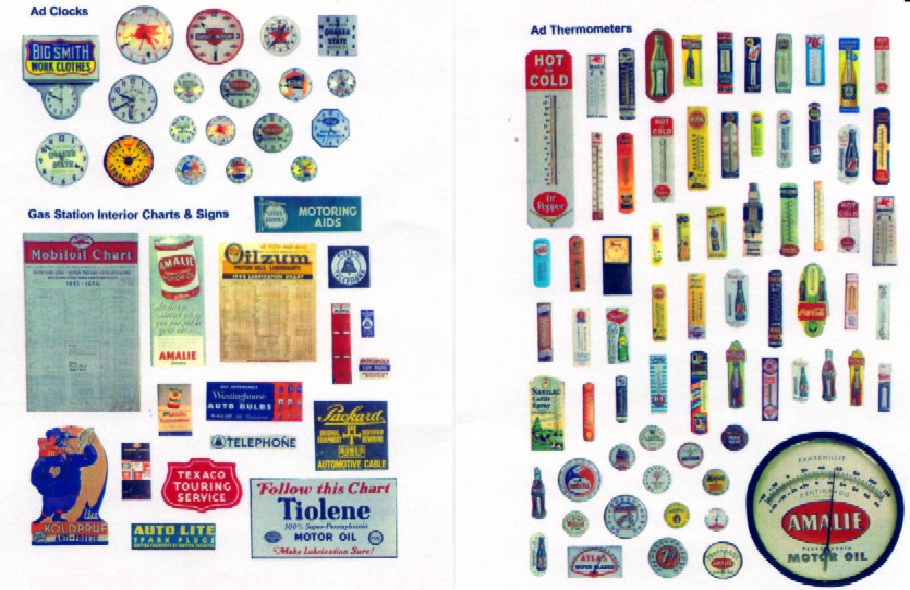 HO 1930-50's Vintage Advertising Thermometers & Clocks Signs (106)