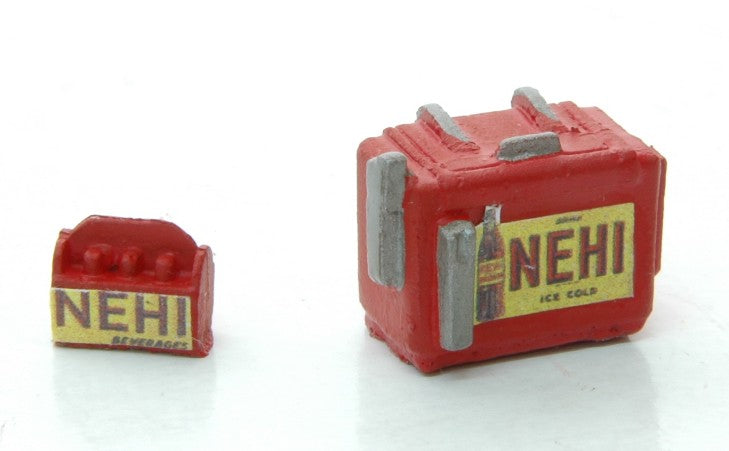 HO Custom Chest Soda Machine Nehi & 6-Pack