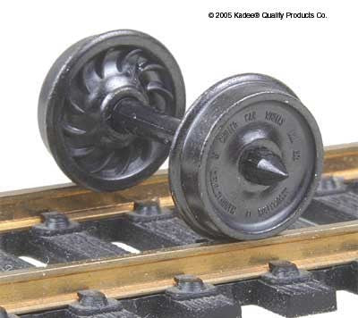 HO 36" Wheel Set Passenger Ribbed Back