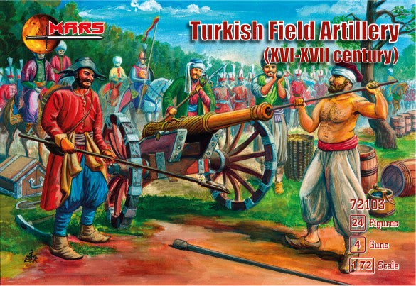 1/72 XVI-XVII Century Turkish Field Artillery (24) w/Guns (4)