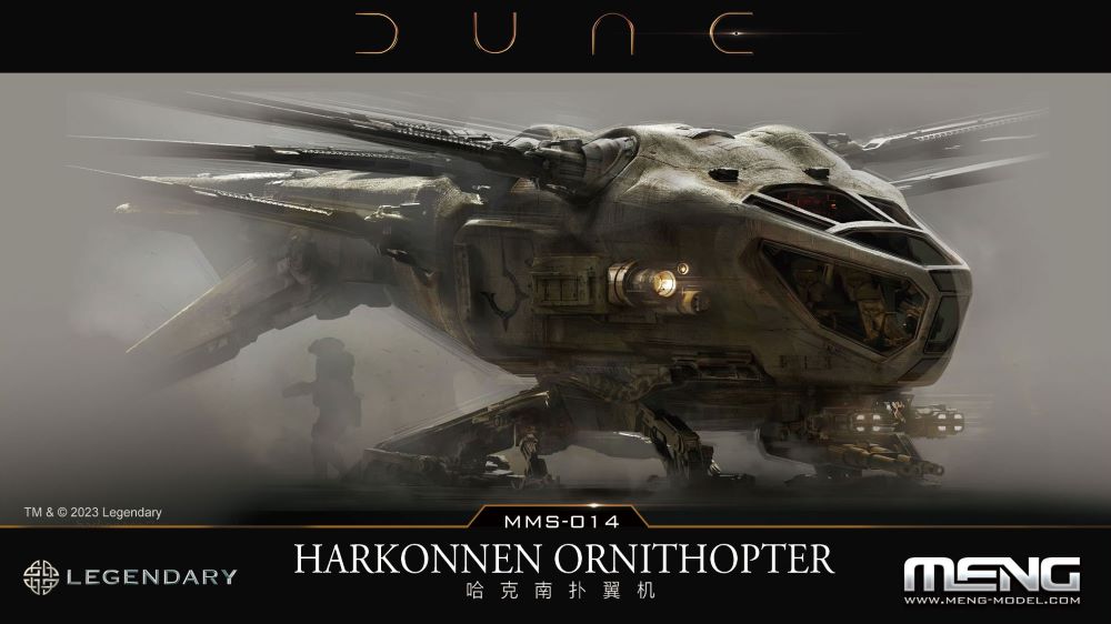 Dune Movie: Harkonnen Ornithopter (7"wide, 3.5"long)