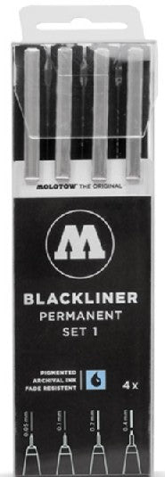 Blackliner Pen 4pc Set #1 (.05, .1, .2, .4mm)