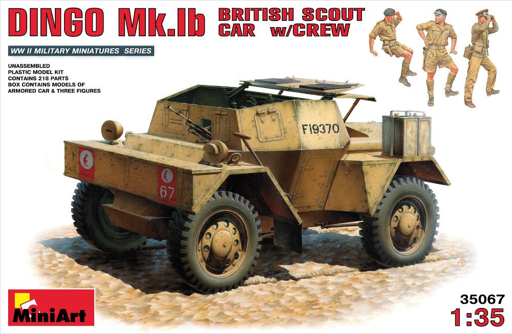 1/35 WWII Dingo Mk Ib British Scout Car w/3 Crew