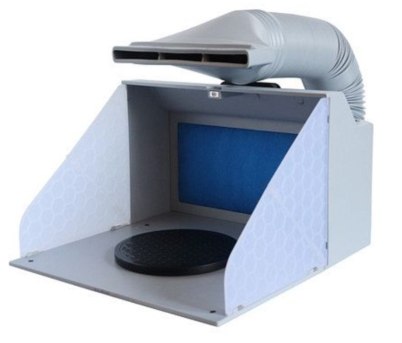 Hobby Spray Booth w/Double Exhaust Fans & Duct 16"W x 10.5"H x 16"D (HB-16-2F)