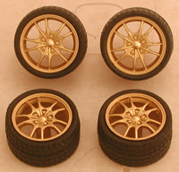 1/24-1/25 Bronze M5's Rims w/Tires for Import Cars (4)