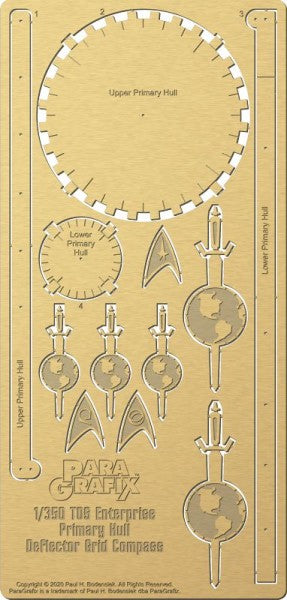 1/350 Star Trek The Original Series: USS Enterprise Primary Hull Deflector Grid Compass Photo-Etch Set for PLL